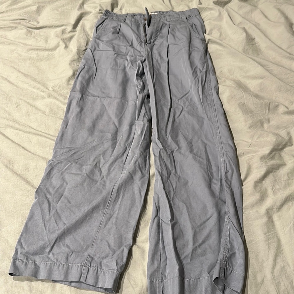 Madewell light blue/gray size 8 wide leg trouser pants